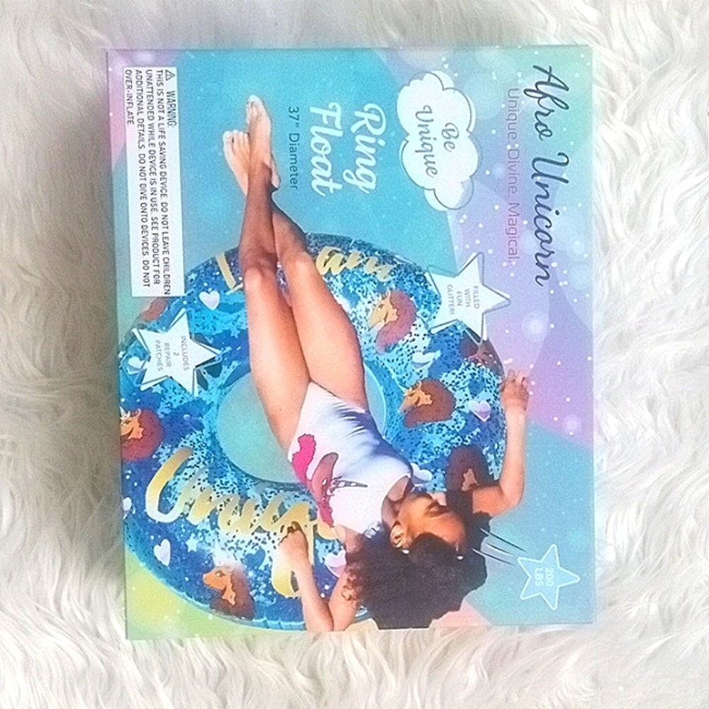 Afro unicorn Ring Float 37-in diameter.